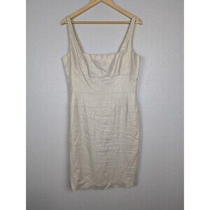 Ralph Lauren Cream Linen-Blend Mini Dress